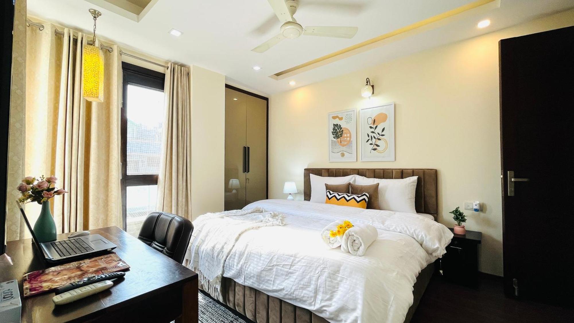 Olive Serviced Apartments - Defence Colony Neu-Delhi Zimmer foto